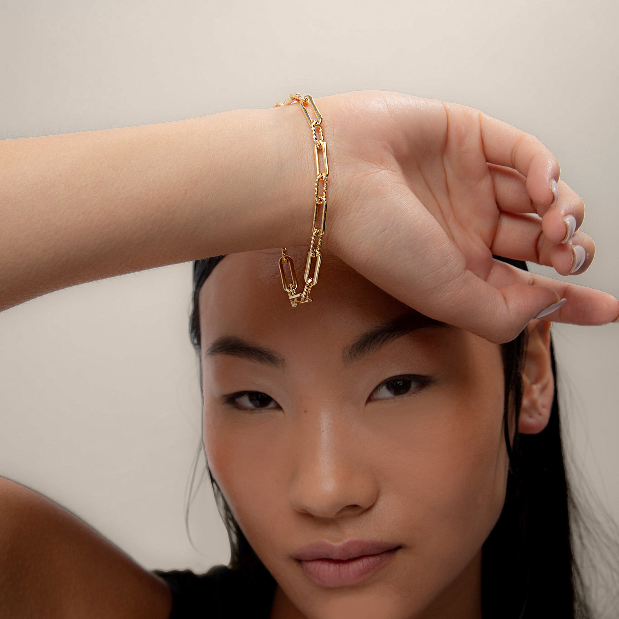 Rope Slim Oto Chain Bracelet in Gold